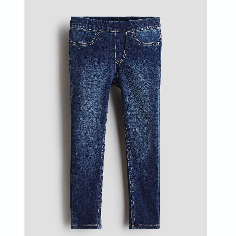 H&M Girls Denim Stretch Jeggings Pull-On Jeans 8